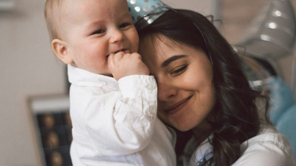 Mom and son celebrate birthday